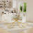 Lyne 6 - Person Pedestal Base Dining Set-985355892