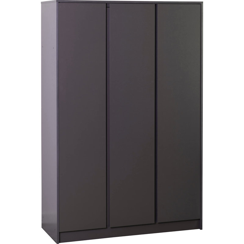 Braunstein 3 Door Wardrobe, Grey