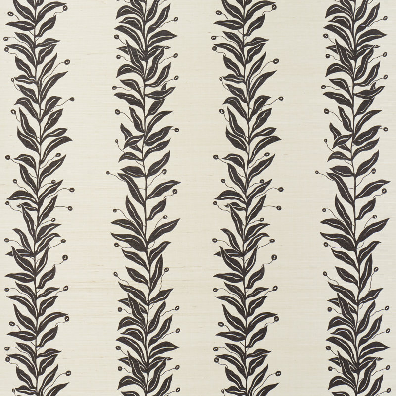 Schisacher X Marian Mcevoy Tendril rayé sisal, Noir/crème