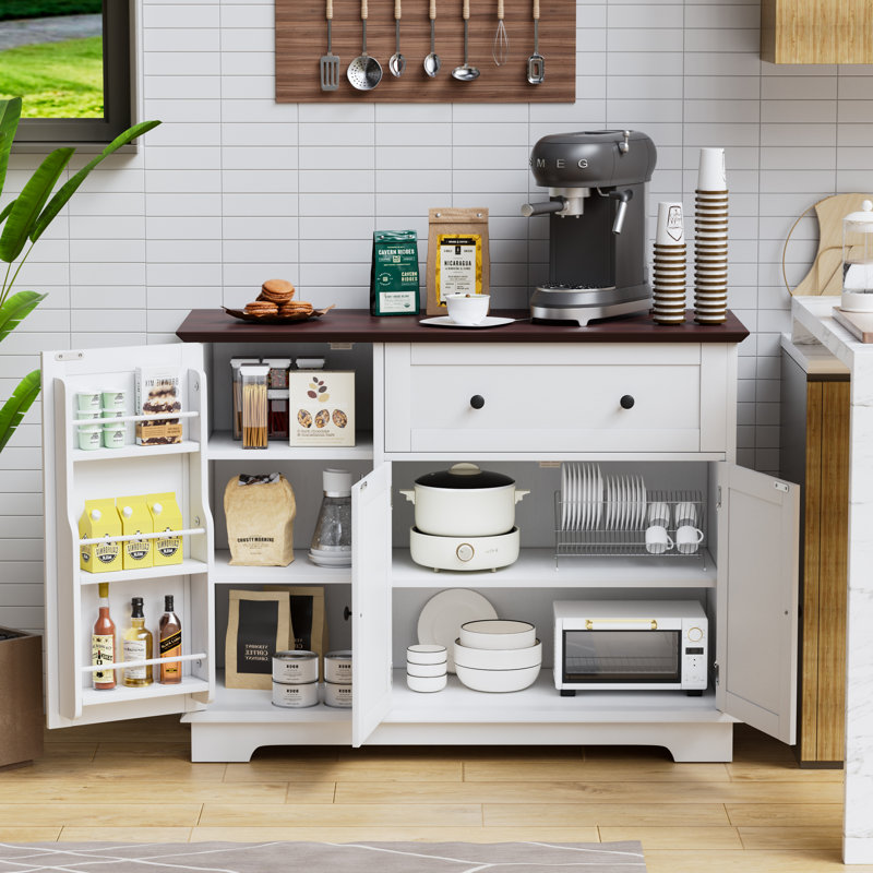 Buffet de rangement de 41,33 po de largeur avec tiroir et tablette réglable