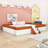 Asenath Wood Upholstered Daybed with Stairs and Fence-1009189481