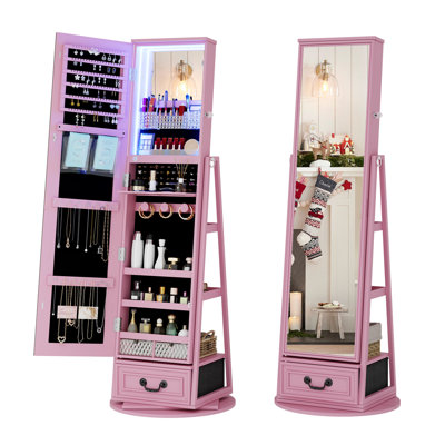 21.1'' Wide Jewelry Armoire With Mirror