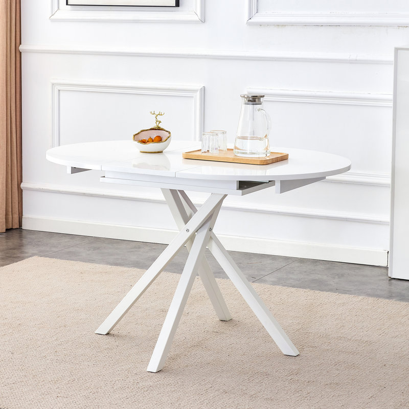 Beniah Extendable Metal Base Dining Table