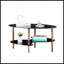 Table basse noire ovale en verre-33905484-33905487