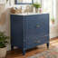 Meuble-lavabo 30 po avec lavabo style rétro, espace de rangement multifonctionnel, tablette de porte, porte à fermeture en douceur, bleu
