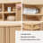 35'' Round Coffee Table with Storage and Shelves - Round Center Table for Living Room and Office. Wood Mid Century Modern Coffee Tables for Living Room (Oak)-934959810