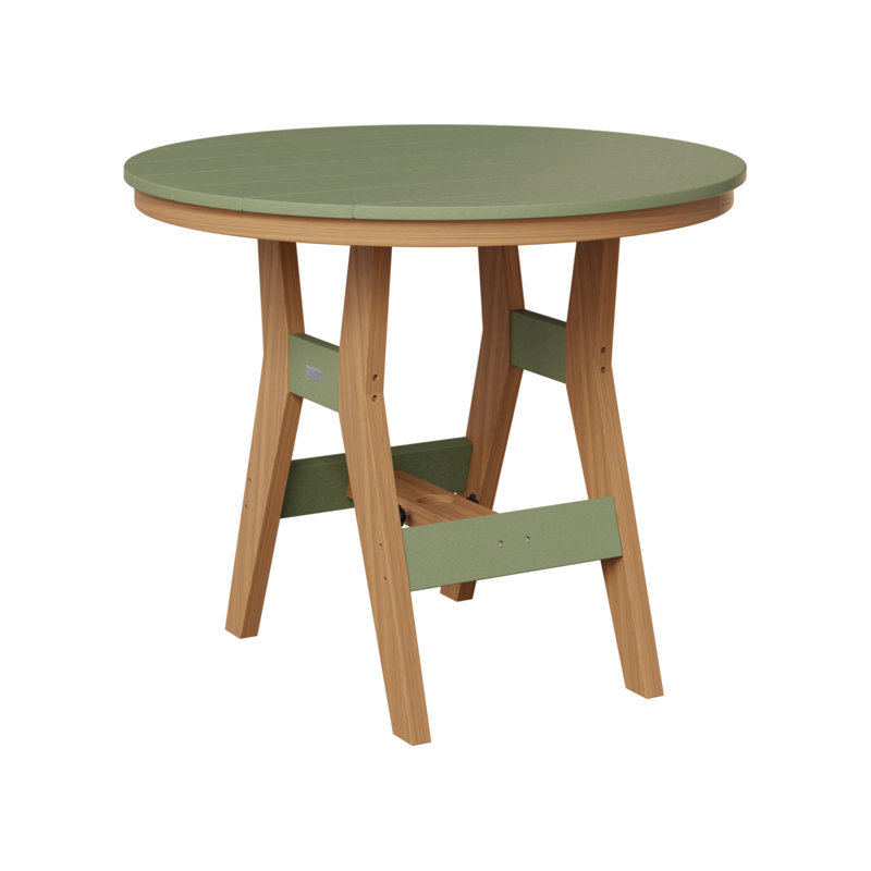 Table de bar ronde de 38 po Berlin Gardens Harbor, Sauge, Teck naturel