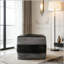 Repose-pieds en cuir et toile-1122798928