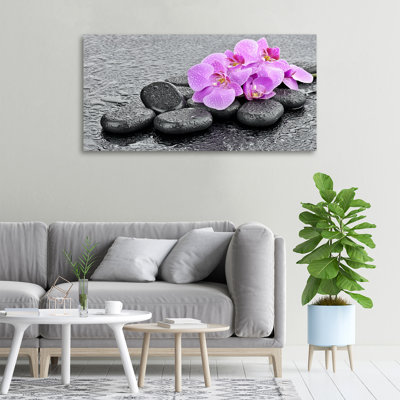 Orchids Stones - Wrapped Canvas Print