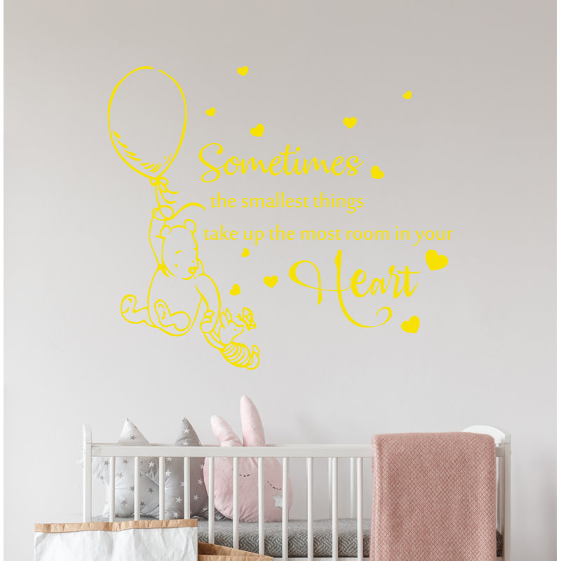 Décalcomanie murale, parfois, les petits objets, Jaune