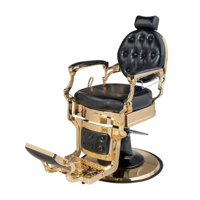Fauteuil de coiffeur inclinable hydraulique de style rétro