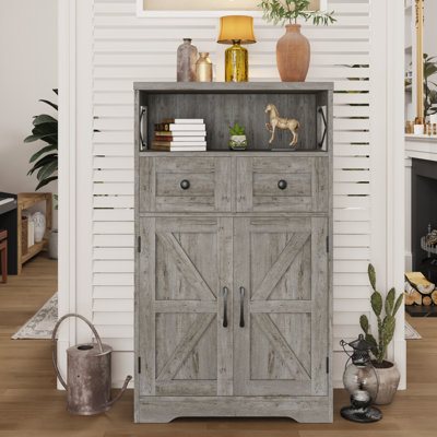 Armoire de rangement avec portes et tiroirs