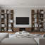 Ensemble de bibliothèque 2 pièces Walnut