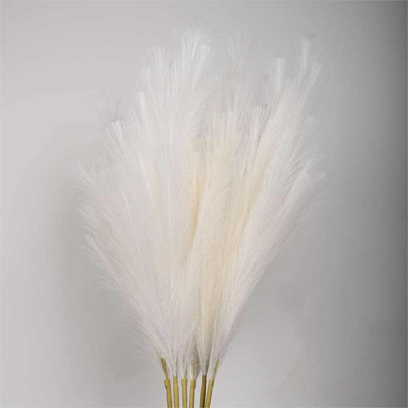 Silk Pampas Grass Arrangement, Ivory, 43"H x 8"W