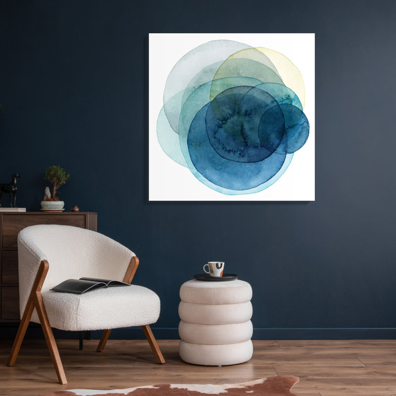 'Evolving Planets I' Graphic Art on Glass
