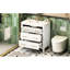 Meuble-lavabo classique 30 po avec charnières réglables à fermeture douce, cadre et grands tiroirs de rangement rétro en blanc avec 3 tiroirs et un lavabo en céramique