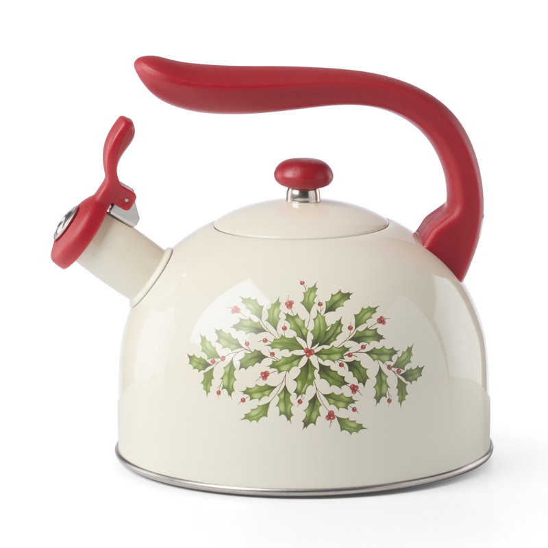 Holiday Metal Tea Kettle