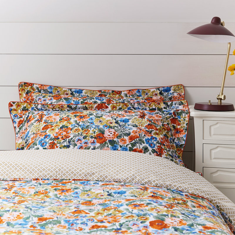 Multicolour 180 TC Duvet Cover Set, Kingsize - 2 Standard Pillowcases