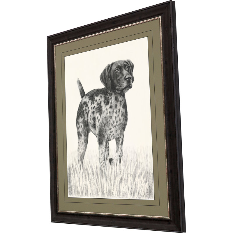 «Canine Gaze», impression murale encadrée brune
