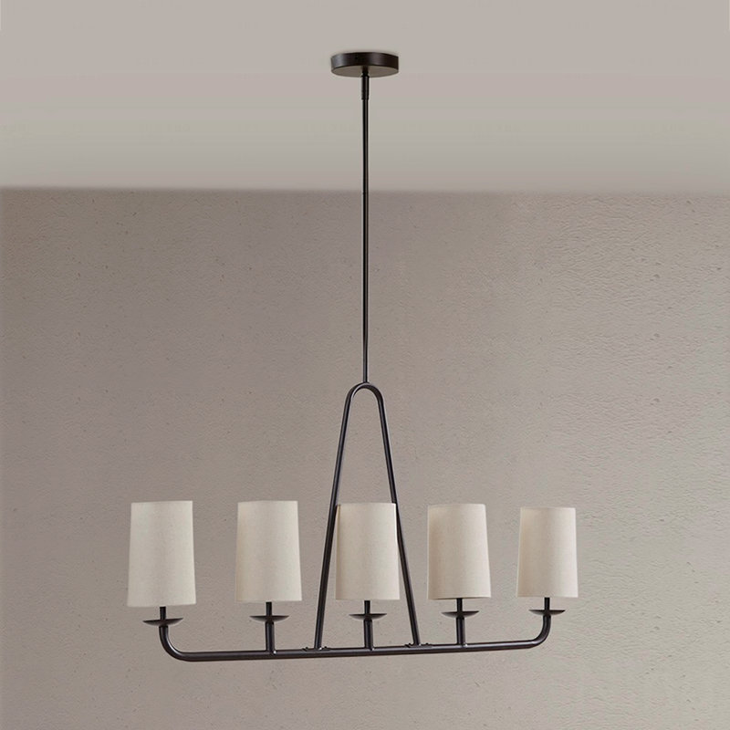 Lustre - configuration à 5 lumières avec conception linéaire