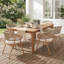 Chaises de salle à manger d'extérieur toutes saisons, fauteuils de patio tissés en corde avec coussins-122257211