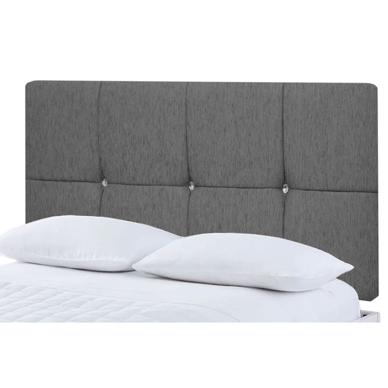 Upholstered Headboard, Dark Grey Chenille, Double (4'6)