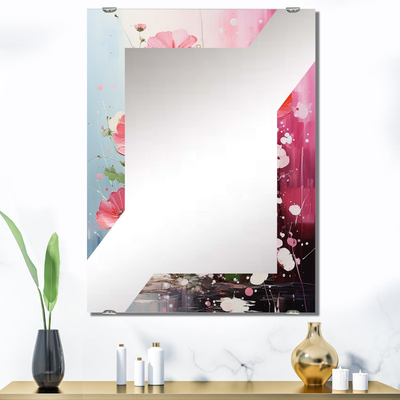 Urquhart - Miroir mural décoratif fuchsia MIR134182, 40 po x 30 po