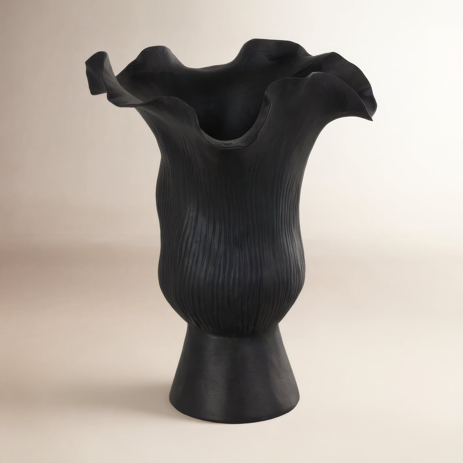 Bia Ceramic Table Vase, Black
