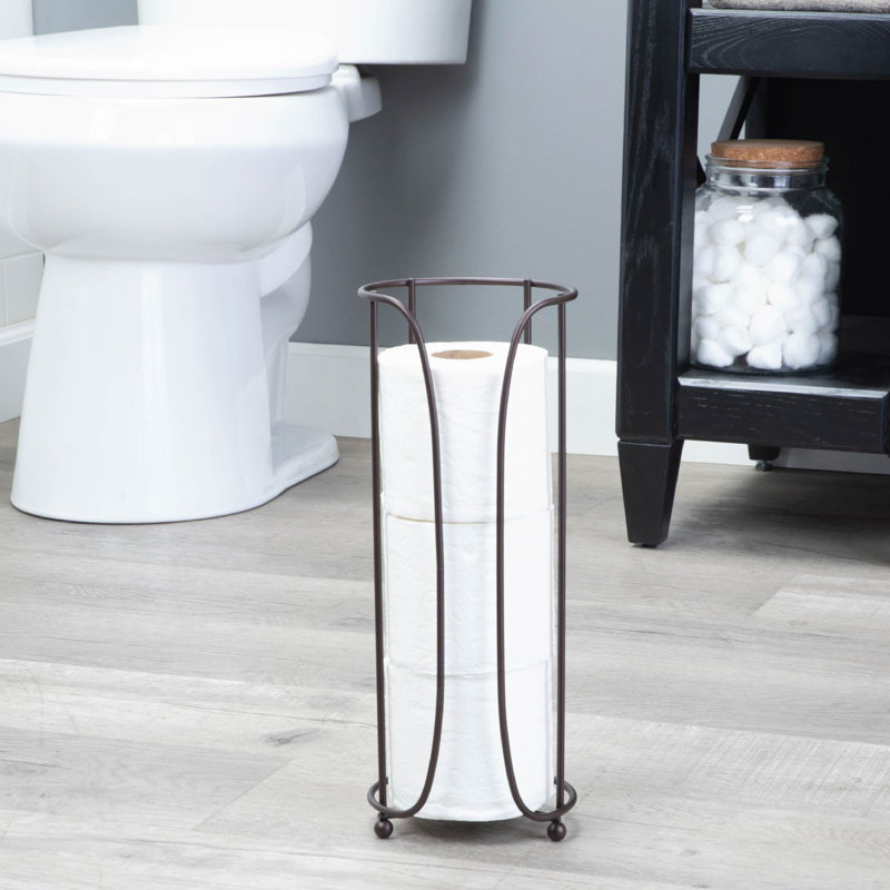Porte-papier hygiénique sur pied, Bronze huilé