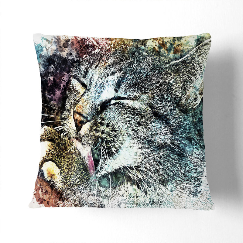 Square Throw Cushion, Black, 40cm H x 40cm W x 15cm D