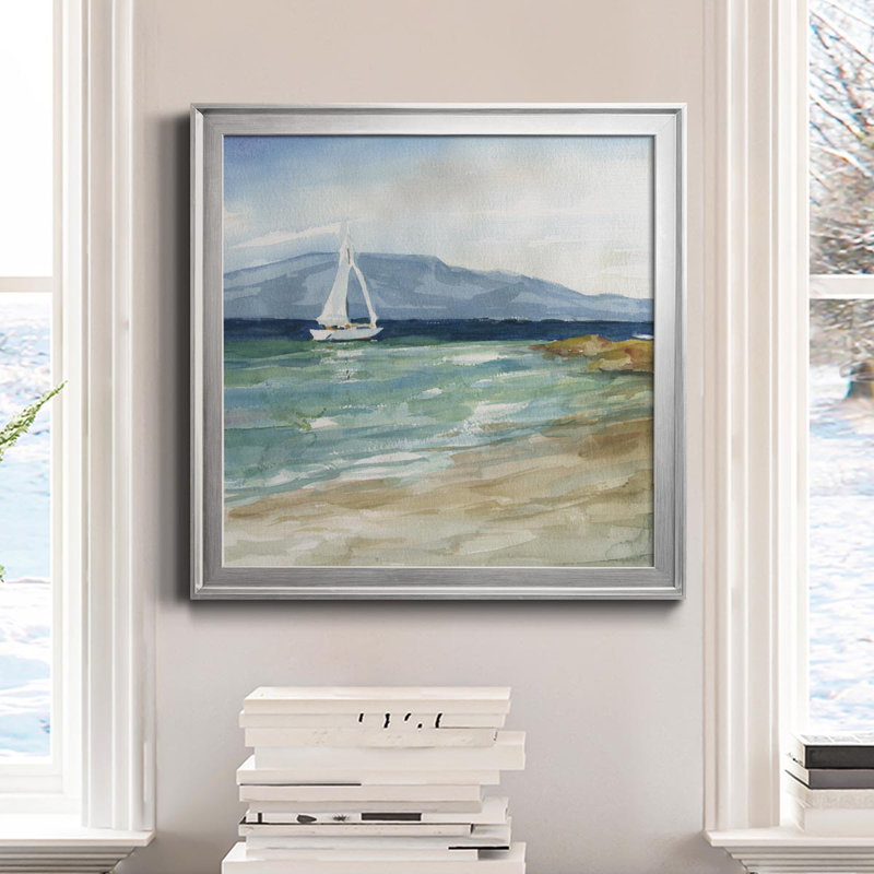 «Come Sail Away», peinture sur toile encadrée, H 30,5 po x l 30,5 po x P 1,5 po, Argent
