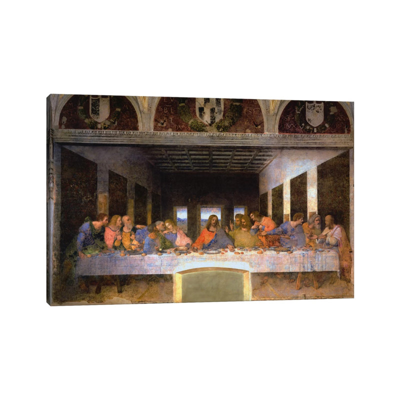 The Last Supper by Leonardo Da Vinci - Painting on Canvas, No Frame, 20.32 cm H x 30.48 cm W