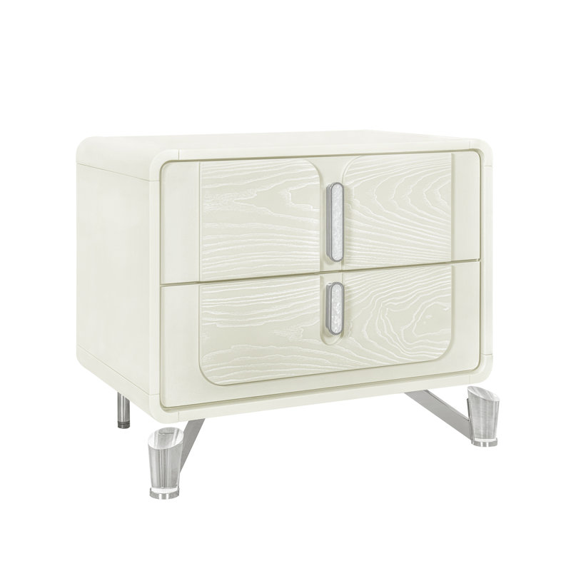Table de chevet beige Nora - Élégance de chevet intemporelle