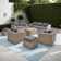 10-piece Wicker Outdoor Couch Conversation Set With Storage Coffee Table, 2 Ottomans