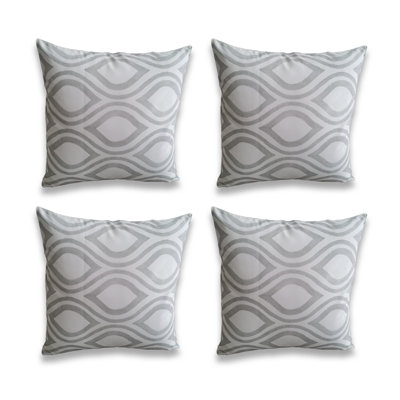 Geometric Cotton Blend Outdoor Throw Pillow