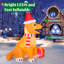 5 FT Christmas Inflatable Dog Standing by “Merry Christmas” Sign with Gift Box & Built-in LED Lights