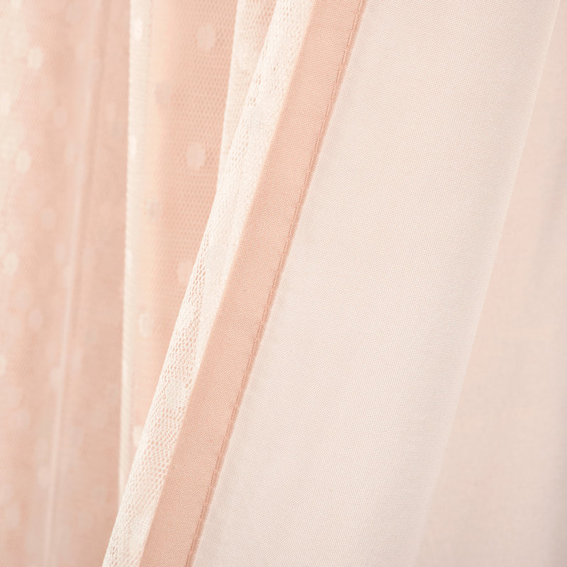 Sheer Curtain Single Panel, Pink
