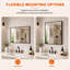 Cozy l 24 po x H 30 po. Miroir de salle de bain mural avec cadre noir mat-943716798-943716797