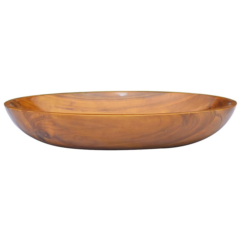 Alpen Home Len 600mm L x 400mm W Brown Wood Oval Sink