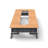 Tables Training Meeting Seminar Classroom 6Pc Beech Folding Industrial Caster Z-Base. Tables Connect.  Modesty Panel, Shelf, Power+Usb Outlet. Fold+Nest For Storage (Seating Not Included).