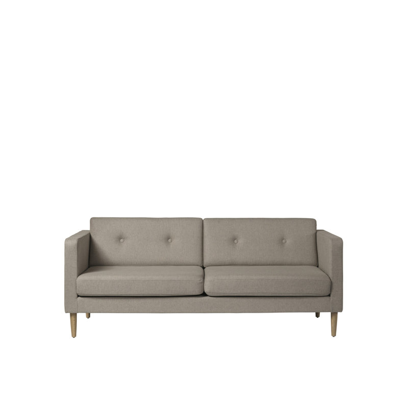 Firhoj Tufted Sofa, 32.28" H x 77.95" W x 34.65" D, Light Brown Wool