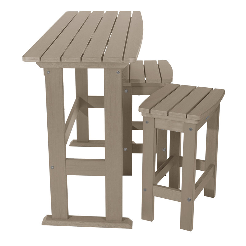 Arbnora 2 - Person Patio Dining Set with Rectangular Table, Woodland Brown