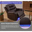 Fauteuil inclinable en cuir brun foncé