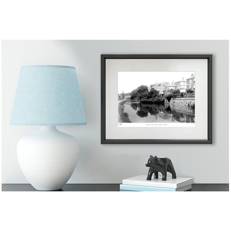 Bath, On The Canal 1895 - Single Picture Frame Print, 45cm H X 60cm W x 2cm D