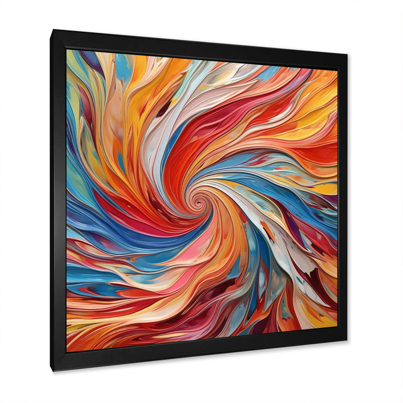Spiral Symphony IV sur impression sur toile, H 36 po x l 36 po x P 1,5 po, Cadre simple noir