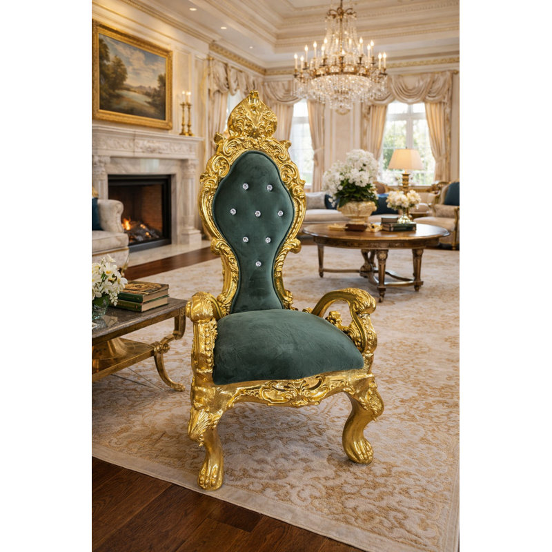 Baelie Armchair, Green Velvet