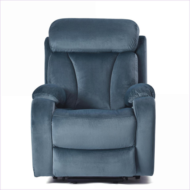 Recliners for Elderly with Power Lift &amp; Remote Control, Fabric Electric Living Room Recliner | Navy Blue | Antiskid Surface