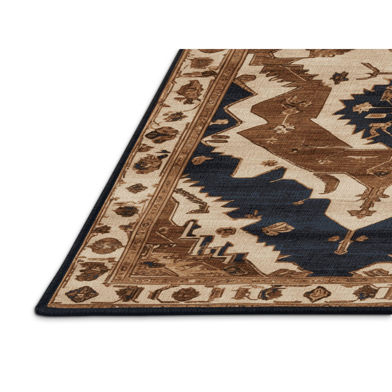 Tapis brun lavable à la machine, Rectangulaire 2 pi x 3 pi