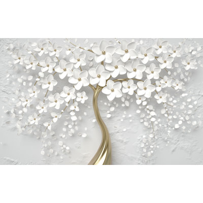 3D Floral Wallpaper Mural