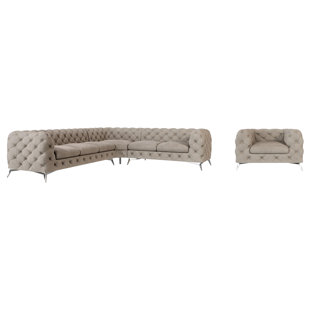 Bixby 3 - Piece Velvet Living Room Set